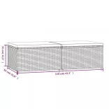 2 db szürke polyrattan kerti lábtartó párnával