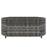 3 részes szürke polyrattan kerti ülőgarnitúra párnákkal