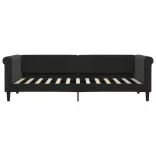 fekete kihúzható bársony heverő 80 x 200 cm
