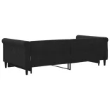 fekete kihúzható bársonyheverő 100 x 200 cm