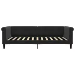 fekete kihúzható bársonyheverő 100 x 200 cm