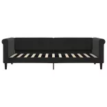 fekete kihúzható bársony heverő fiókkal 80 x 200 cm