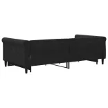 fekete kihúzható bársony heverő fiókkal 100 x 200 cm