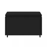 fekete polyrattan kerti lábtartó párnával