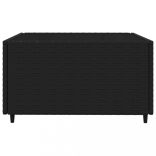 4 részes fekete polyrattan kerti ülőgarnitúra párnákkal