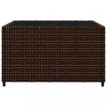 3 részes barna polyrattan kerti ülőgarnitúra párnával