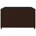 3 részes barna polyrattan kerti ülőgarnitúra párnával