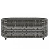 3 részes szürke polyrattan kerti ülőgarnitúra párnákkal