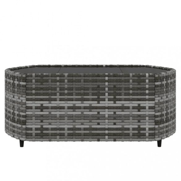 3 részes szürke polyrattan kerti ülőgarnitúra párnákkal