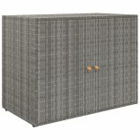 szürke polyrattan kerti tárolószekrény 100 x 55,5 x 80 cm