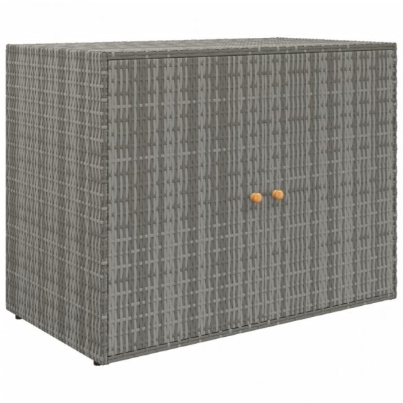 szürke polyrattan kerti tárolószekrény 100 x 55,5 x 80 cm