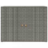 szürke polyrattan kerti tárolószekrény 100 x 55,5 x 80 cm