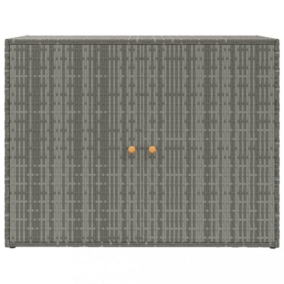 szürke polyrattan kerti tárolószekrény 100 x 55,5 x 80 cm