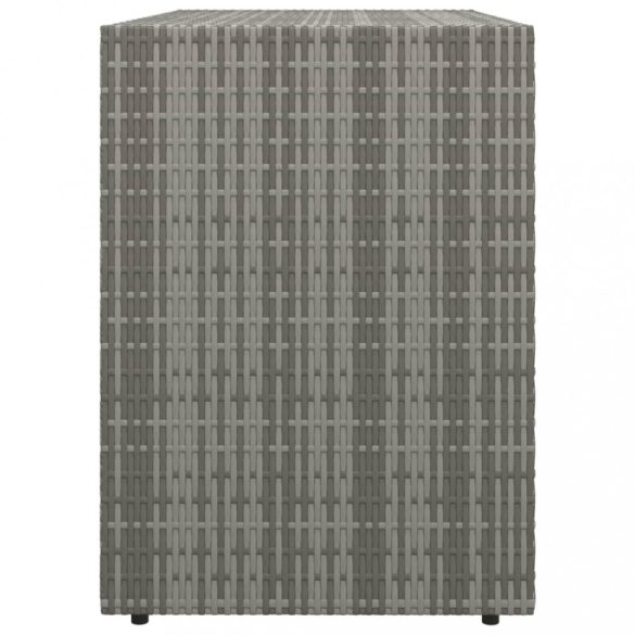 szürke polyrattan kerti tárolószekrény 100 x 55,5 x 80 cm