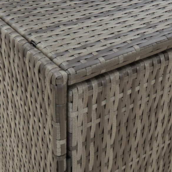 szürke polyrattan kerti tárolószekrény 198 x 55,5 x 80 cm
