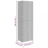 fekete polyrattan kerti tárolószekrény 59 x 40 x 180 cm