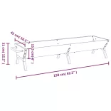 ezüstszínű rozsdamentes acél grilltálca 158 x 42 x 31 cm