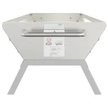 ezüstszínű rozsdamentes acél grilltálca 118 x 42 x 30,5 cm