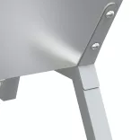 ezüstszínű rozsdamentes acél grilltálca 118 x 42 x 30,5 cm