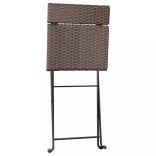 2 db barna polyrattan összecsukható bisztrószék