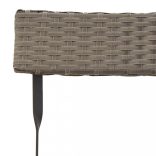 3 részes szürke összecsukható polyrattan bisztrószett