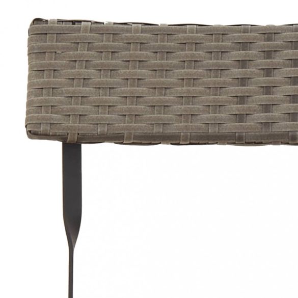 3 részes szürke összecsukható polyrattan bisztrószett