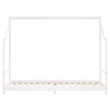 fehér tömör fenyőfa gyerekágykeret 2 x (80 x 200) cm