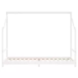 fehér tömör fenyőfa gyerekágykeret 2 x (90 x 200) cm