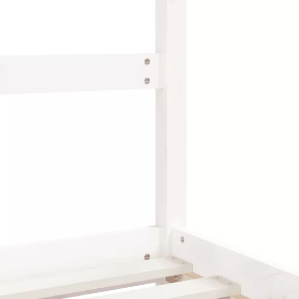 fehér tömör fenyőfa gyerekágykeret 2 x (90 x 200) cm