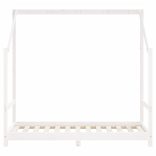 fehér tömör fenyőfa gyerekágykeret 2 x (80 x 160) cm