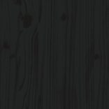 fekete tömör fenyőfa gyerekágykeret 2 x (80 x 160) cm