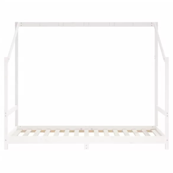 fehér tömör fenyőfa gyerekágykeret 2 x (90 x 190) cm