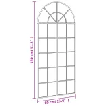 fekete ívelt vas fali tükör 60x130 cm