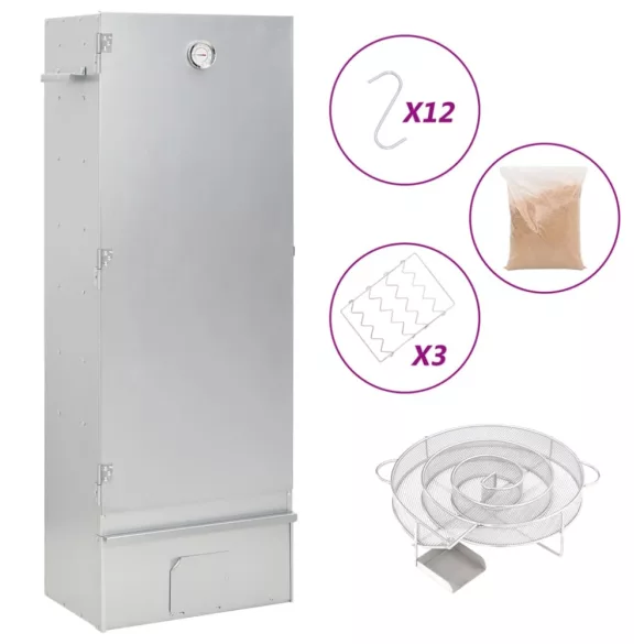 horganyzott acél BBQ füstölőkemence hidegfüst-generátorral