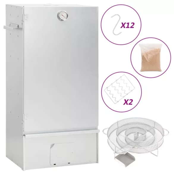 horganyzott acél BBQ füstölőkemence hidegfüst-generátorral