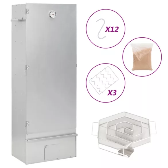 horganyzott acél BBQ füstölőkemence hidegfüst-generátorral