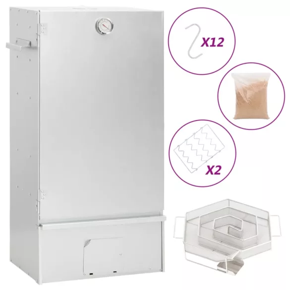 horganyzott acél BBQ füstölőkemence hidegfüst-generátorral