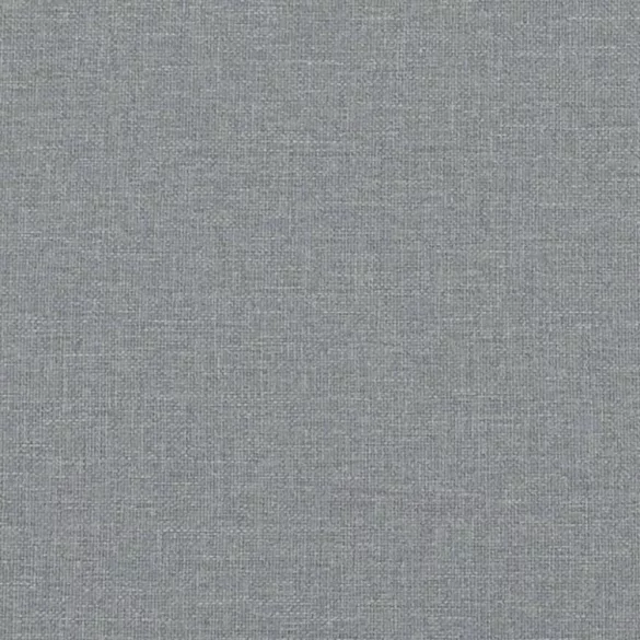 2 személyes világosszürke szövet kanapé díszpárnákkal 120 cm