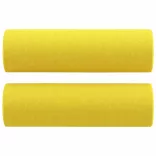 3 személyes világossárga szövet kanapé díszpárnákkal 180 cm