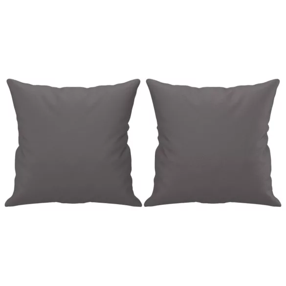 3 személyes szürke műbőr kanapé díszpárnákkal 180 cm