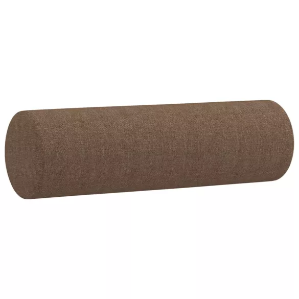 2 személyes barna szövet kanapé díszpárnákkal 120 cm
