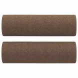 2 személyes barna szövet kanapé díszpárnákkal 140 cm