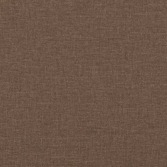 2 személyes barna szövet kanapé díszpárnákkal 120 cm