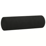 2 személyes fekete szövet kanapé díszpárnákkal 140 cm