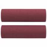 2 személyes bordó szövet kanapé díszpárnákkal 140 cm