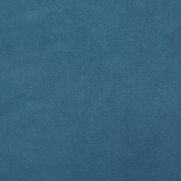 2 személyes kék bársony kanapé díszpárnákkal 120 cm