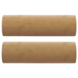 2 személyes barna bársony kanapé díszpárnákkal 140 cm