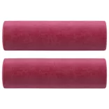 3 személyes bordó bársony kanapé díszpárnákkal 180 cm