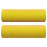 3 személyes sárga bársony kanapé díszpárnákkal 180 cm