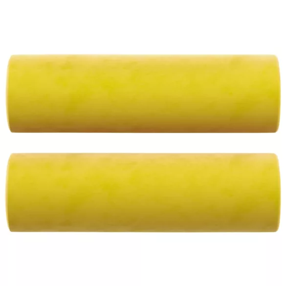 3 személyes sárga bársony kanapé díszpárnákkal 180 cm